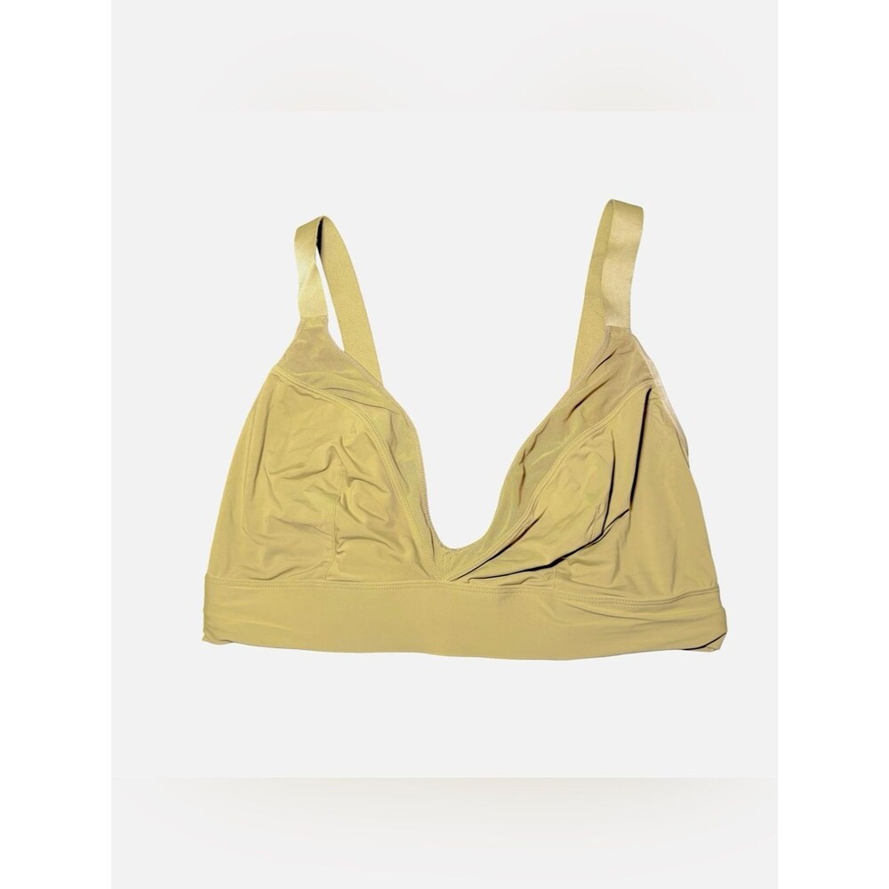 Parade Dream Mesh Plunge Bralette 2 Olive Green Wireless Adjustable